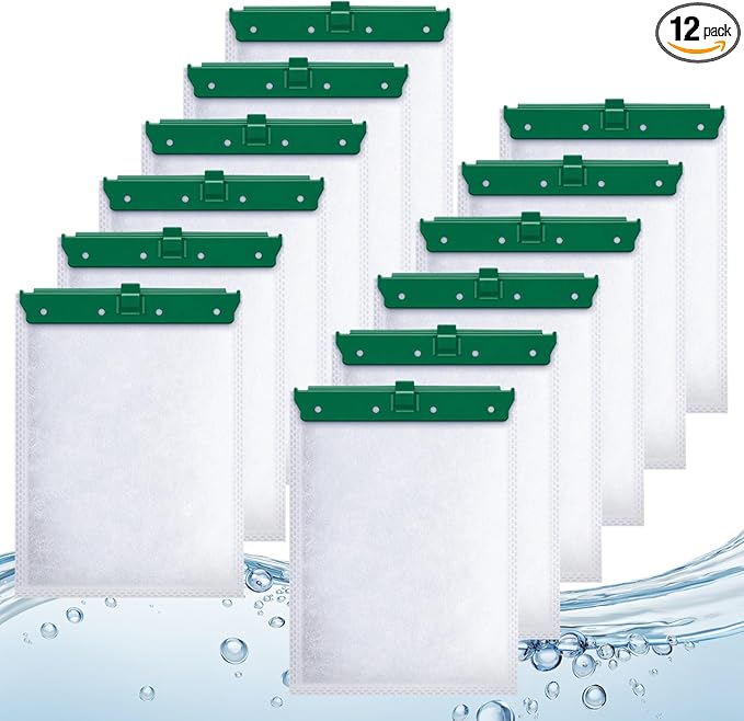 Aquarium Filter Cartridge Compatible with Whisper Bio-Bag Power Filters, 12 Pack Medium Filter Cartridges for Whisper Repto Filter
