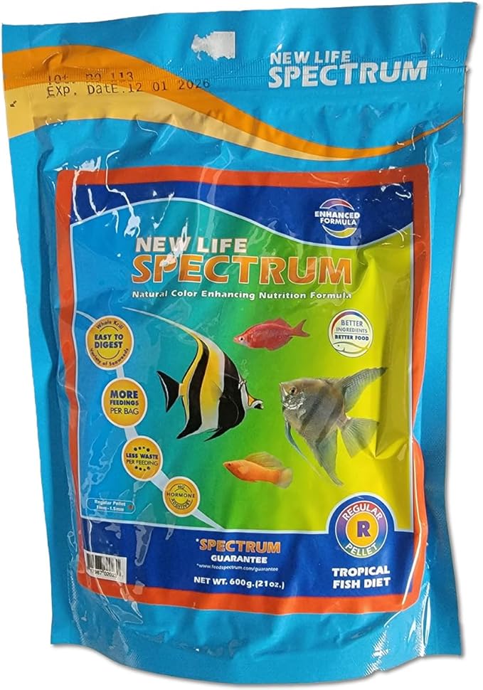 New Life Spectrum Regular Pellet, 1mm-1.5mm, 600 Grams