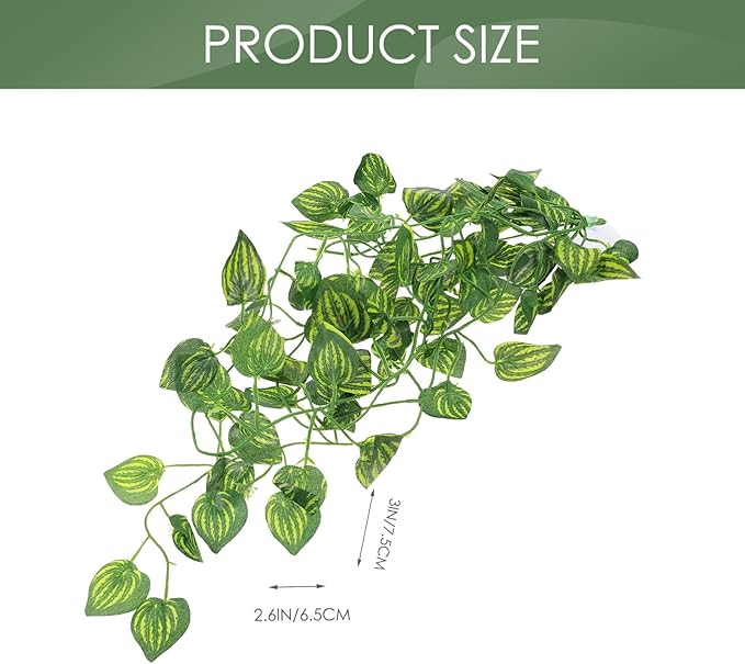 Rtificial Plant Vines for Gecko Tank Reptile Tank Decor Lifelike Fake Plants for Terrarium