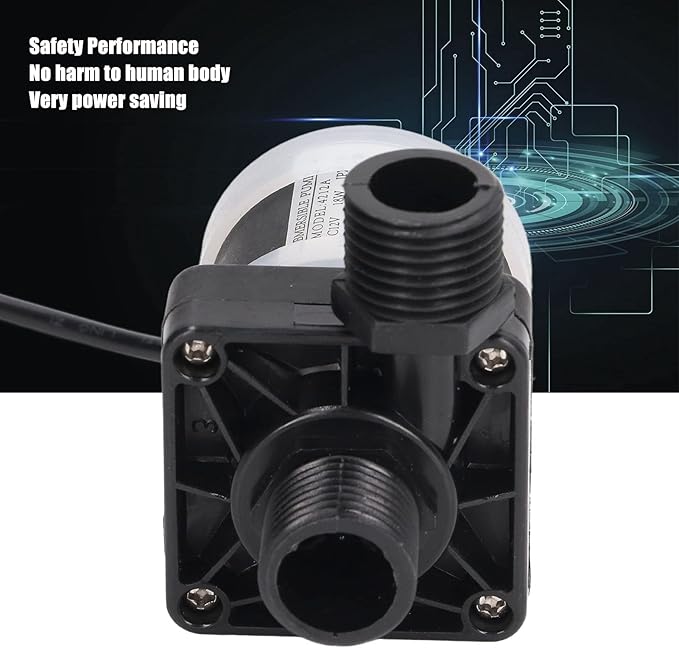 Small Submersible Pump DC12V 20W 800L/h Quiet Fountain Water Pump Brushless Motor for Aquarium Fish Tank Garden Hydroponics