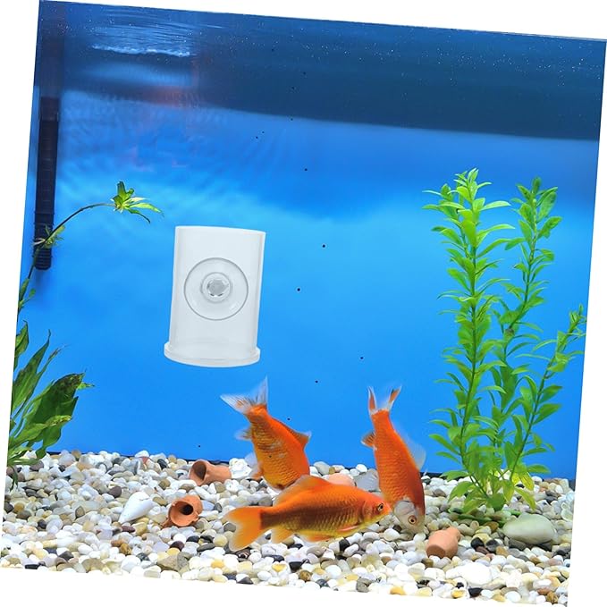 UPKOCH Aquarium Feeding Tool Acrylic Fish Feeder with Cup for Guppies and Shrimp Semi-Automatic Feeding for Home Office and Hotel Fish Tanks