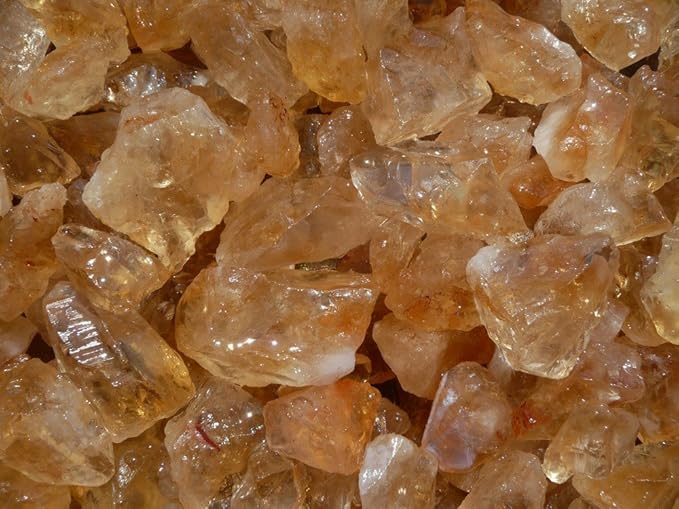 Fantasia Materials: 18 lbs Citrine Mine Run Rough Stones from Brazil