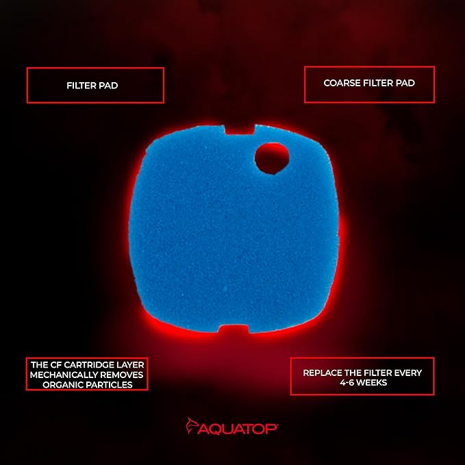 Aquatop Replacement Coarse Filter Sponge for Aquarium Filters RCP-CF300 – Enhanced Mechanical Filtration – Easy to Use and Install