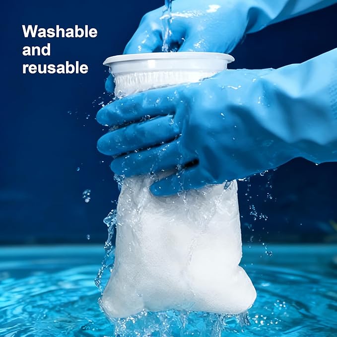 【12 Pack 4 Inch Ring Filter Socks 200 Micron】 10.24" Short Aquarium Felt Filter Bags, Aquarium Filter Sock for Saltwater Aquarium, 4 Inch Filter Sock Replacement for Eshopps & for Aqueon Fish Tanks