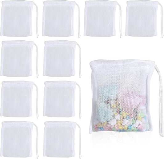 QfwdfcTrenz 10PCS Aquarium Filter Media Bags for Activated Carbon, 4" X 3.5" Mesh Filter Bags for Aquarium, Carbon Filters Bag for Aquariums, High Flow Aquariums Mesh Media Filters Bag