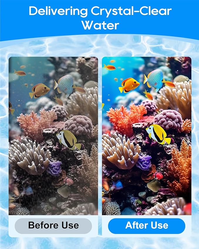 8 Pack Extra Small Aquarium Filter Cartridges Compatible with Aqueon QuietFlow Internal Power Filter SmartClean 5 Gallon, Replacement Filter Cartridge for Fish Tank Filters XS, 3 x 1.85 Inch