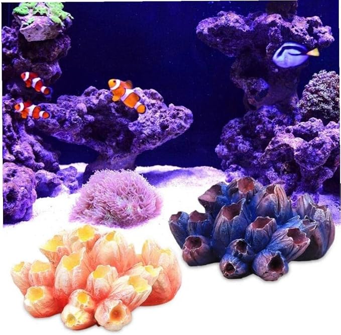 1pc Artificial Coral Realistic Resin Coral Plants Aquarium Decorations Coral Fish Tank Underwater Ornament