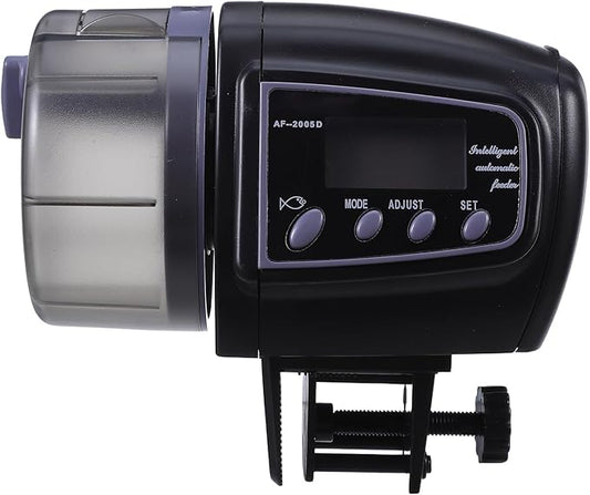 Electronic Fish Feeder Dispenser Timer Digital LCD Automatic Aquarium Tank Food Feeding Device for Flake Pellet Tablet Food Batteries Not Included