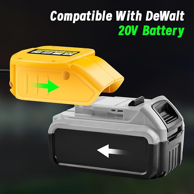 LED Underwater Fishing Light Compatible with for DeWalt 20V Battery, 1300 Lumens, Green IP68 Waterproof Aluminum Super Bright LED Submersible Fish Attractor Light for Night/Ice/Boat Fishing(TOOL ONLY)