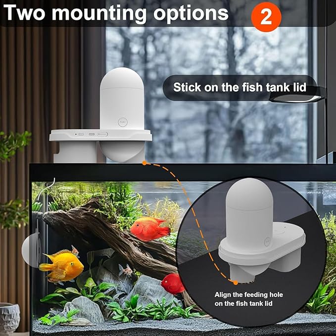 Automatic Fish Feeder, 230ml Large Capacity WiFi Feeder, 2.5K Camera Fish Food Dispenser with App Control, Ideal for Aquarium