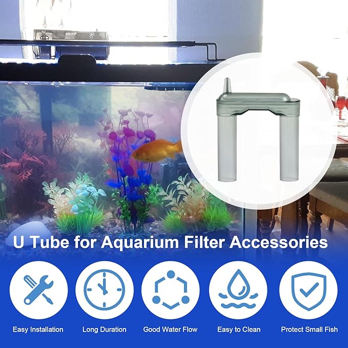 Aquarium Filter Intake Extension Tube, U Tube Compatibility with Aquaclear Power Filter 30 50, for Aquaclear Intake Tube Keeps Water Crystal Clear, Aquarium Filter Replacement Part A16150