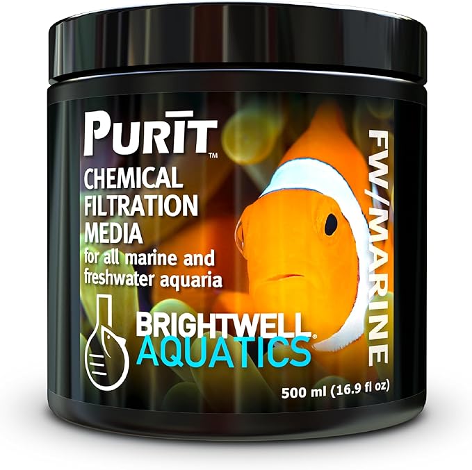 Brightwell Aquatics - Purit Next-Generation Chemical Filtration Media - for use in All Marine and Freshwater Aquaria - Aquarium Water Treatments, 16.9 fl oz