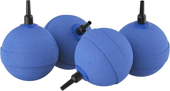 Pawfly Aquarium Air Stone Bubbler 2 Inch, Oxygen Diffuser Airstone for Air Pump Fish Tank Bucket Pond and DWC Reservoir, 4 Pack
