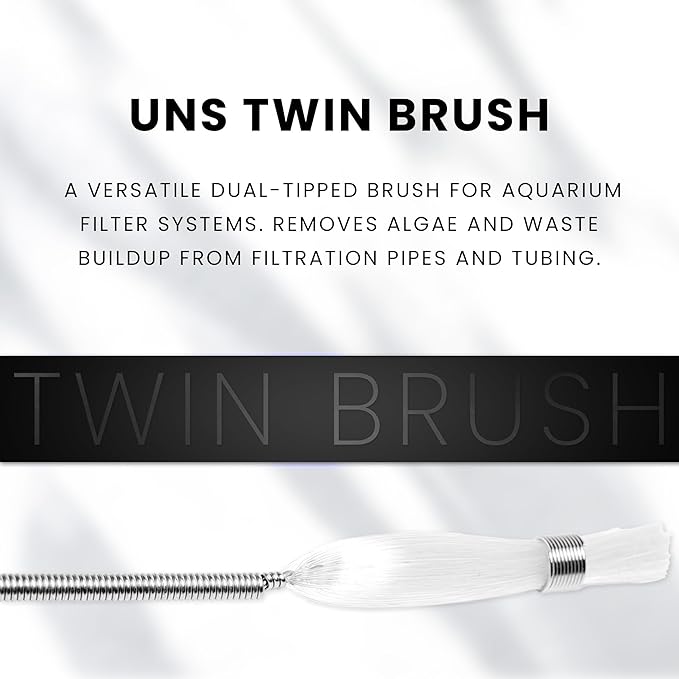 Ultum Nature Systems Twin Brush - Aquarium Brush for Glass Tanks, Pipe Cleaner Brush, Long Tube Cleaning Brush w/Double Ended Brush Styles - Flexible Drain Brush for Home Kitchen Sink - 59.05 in