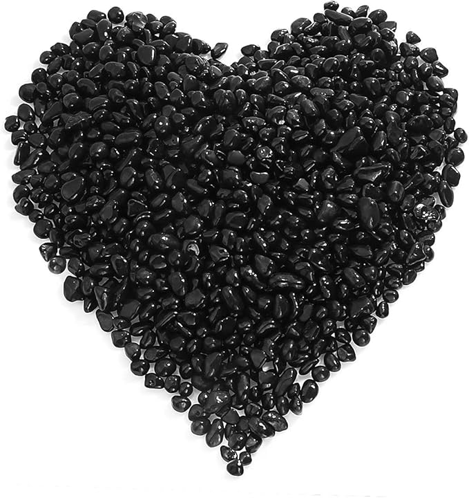 POPETPOP 4.4lbs Aquarium Gravel 1/10' Polished Fish Tank Gravel Black Aquarium Rocks Fish Tank Rocks Bulk Decor Landscaping Terrarium Supplies Vase Filler