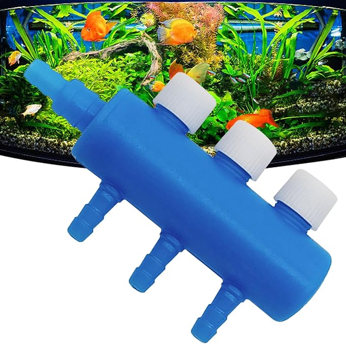 Aquarium Air Tubing Valves – Air Pump Splitter Control, Adjustable Lever Distributor | Airline Tube Connectors Fittings For Fish Tank Bubblers, Aquatic Systems, Airs Flow Management And Oxygen Supply