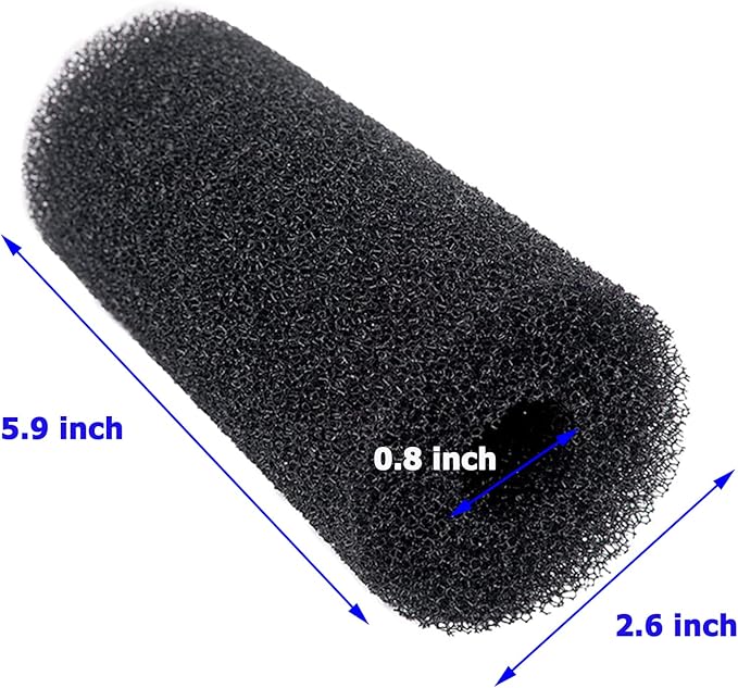 Delapan 5.9″ Pre-Filter Foam Replacement Sponge Filtration Kit for Pond Aquarium Fish Tank, 4 Pack
