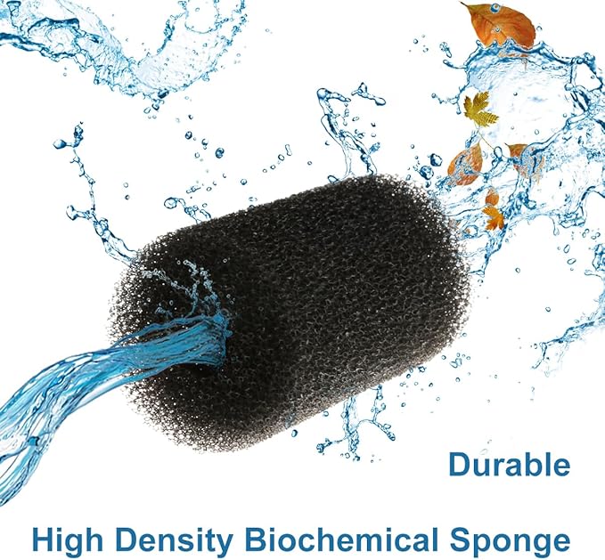 Senzeal 4PCS Pre-Filter Foam Sponge Roll Aquarium Filter Intake Cover for Aquarium Fish Tank(Small)