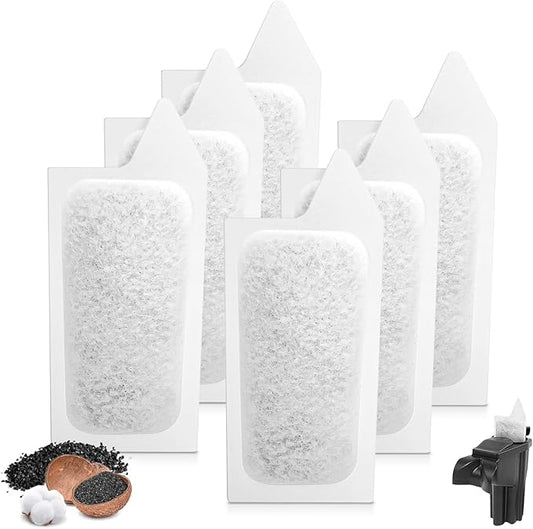 6 Pack Fish Tank Filter Small Replacement Filter Cartridges Fits K-oller Products and Hawkeye Power Filters for the Aquariums