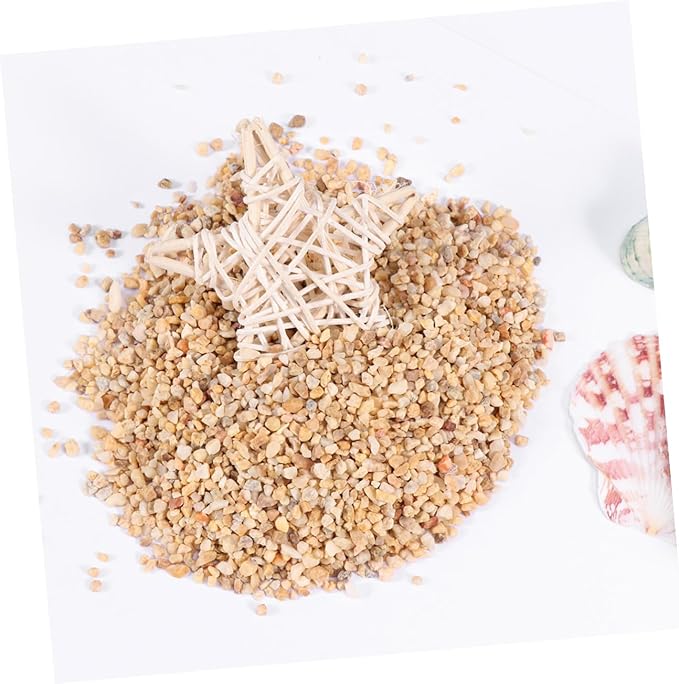 Kisangel 500g Aquarium Bottom Stones Natural Sand Gravel Set for Tank Decoration