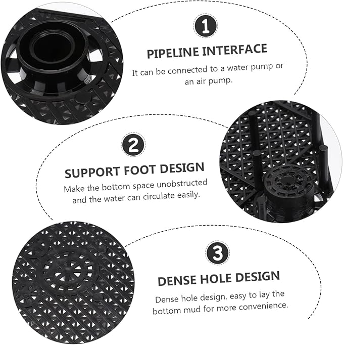 TOYANDONA 5Pcs Sand Dividing Boards for Aquarium Bottom Filtering Plates for Fish Tank Easy Installation Suitable for Freshwater and Saltwater Durable Plastic Grid Design