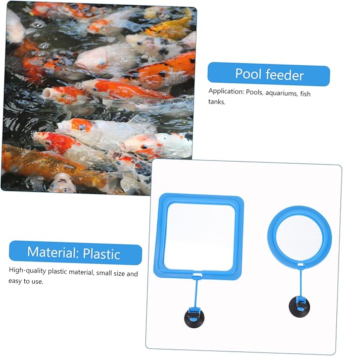 2pcs Fish Feeding for Aquariums Floating Feeder Circles for Flake Foods and Granular Fish Food for and Tropical