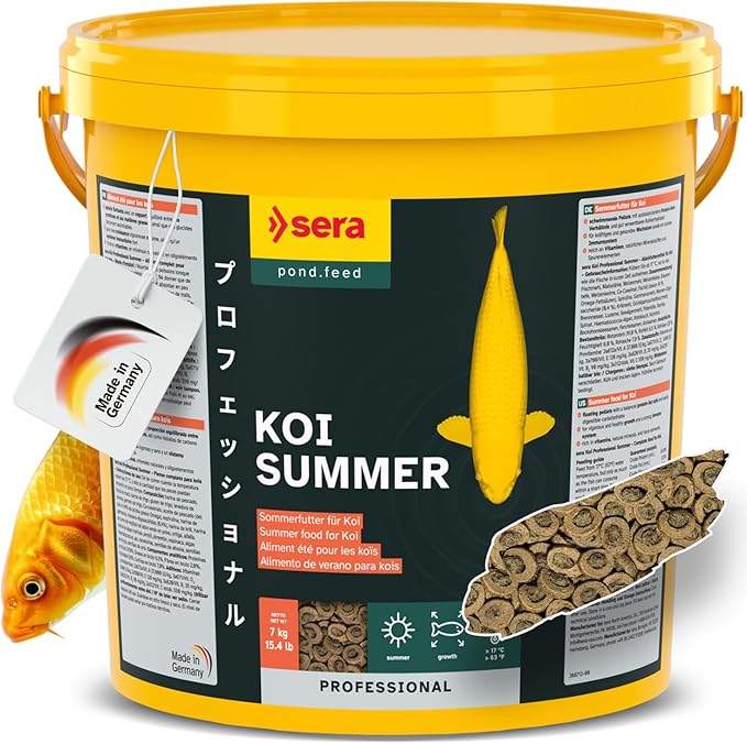 Sera Koi Professional Summer 15.43lb | Energizing for Warm Seasons | Optimal Growth & Strong Immune System | Rich in Vitamins, Minerals, Proteins | for Water Temperatures Above 63°F