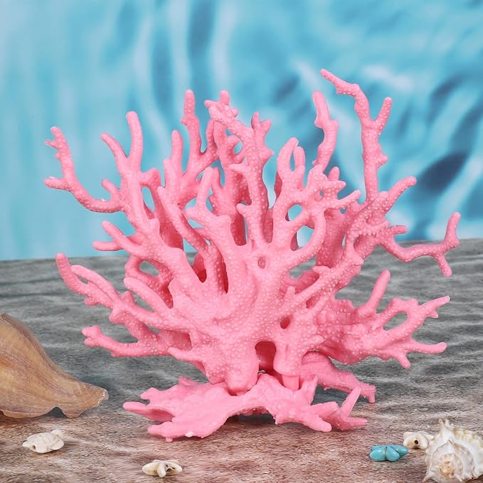 Artificial Aquarium Coral Ornament Pink Fish Tank Fake Coral Plastic Fish Tank Plants Decoration Aquarium Decor Plastic Plant for Aquariums Landscape