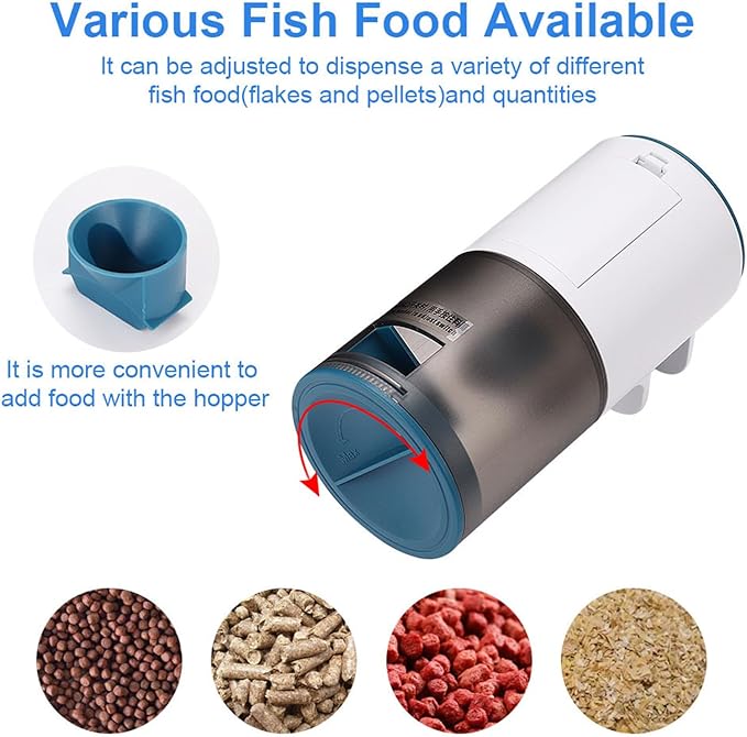Intelligent Fish Feeder with Adjustable Feeding Time and Modes Great for Busy Aquarists and Everyday Use Feeding Automatic Feeder