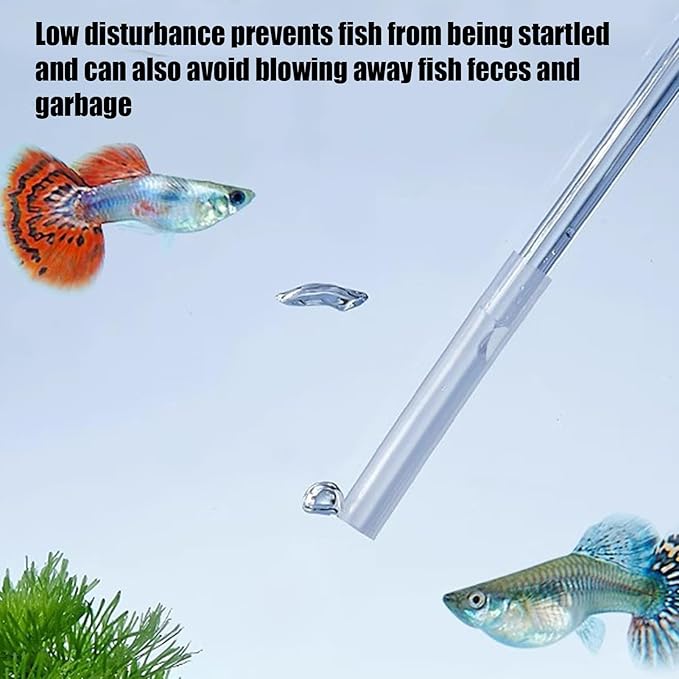 Aquarium Vacuum, Gravel Cleaner, 1.57x6.3 Inches Manual Pump Tool Suction Filter with Waste Remover Function, Ideal for Fish Tank Cleaning, Turtle Ponds, Freshwater Maintenance