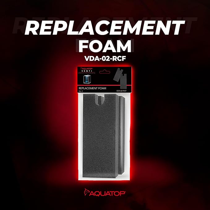 Aquatop Replacement Foam for All Venti Desktop Aquariums – Improves Water Clarity and Filtration Efficiency, VDA-02-RCF