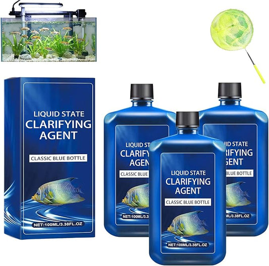 2026 New Fast-Acting Aquarium Water Clarifier,Powerful Freshwater Aquarium Water Purification Clarifier for Freshwater Aquariums & Fish Ponds,Clears Cloudy Water & Maintains Clear Results (3pcs)