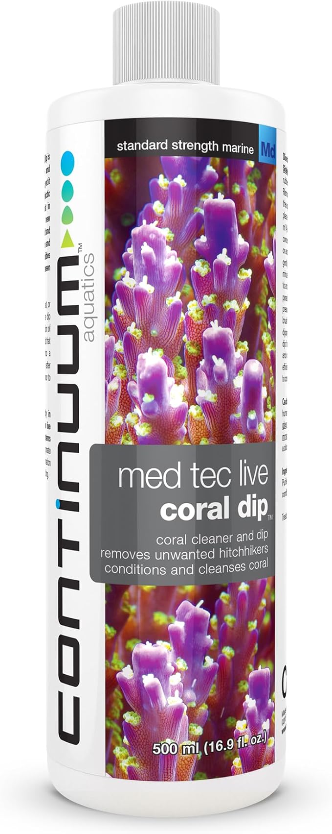 Continuum Aquatics Med Tec Live Coral Dip – Prophylactic Coral Cleaner to Cleanse and Condition Corals, 500 ml