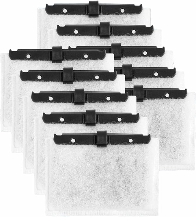 10 Packs Small Aquarium Filters Cartridges for Filter Size 10 and 1/2.5/5 Gallon Mini-Bow Aquarium Filters
