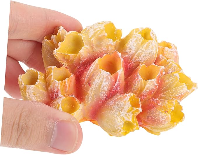 Aquarium Coral Reef Decoration Artificial Resin Coral for Tank Lightweight and Compact for Aquatic Environments and Home Decor Anemone Style