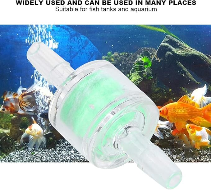 10PCS ABS Silicone Tube Filter, Plastic Fish Tank Check Valve, Aquarium Hose Filters for Fish Tanks and Aquarium(4MM)
