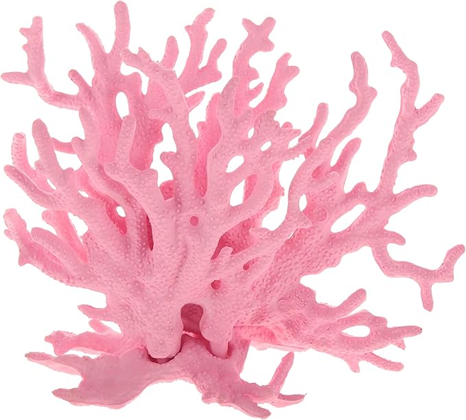 VOCOSTE Coral Reef Decor, Mini Faux Coral Decor for Aquarium Decorations, Pink,6.3"x5.31"