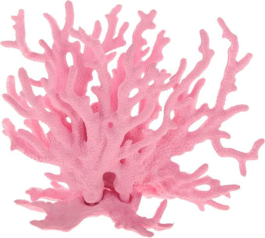 VOCOSTE Coral Reef Decor, Mini Faux Coral Decor for Aquarium Decorations, Pink,6.3"x5.31"