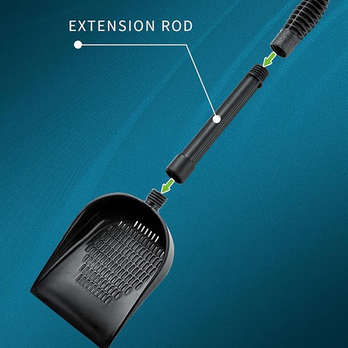 Aquarium Sand Shovel, Aquarium Gravel Strainer Shovel, Detachable Lengthened Multifunctional Safety Design, PVC Material, for Cleaning Pet Feces Litter in Fish Tank, with 3 Extensi