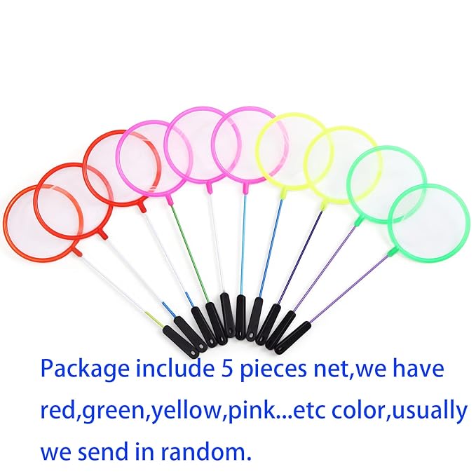 YUWIXMOX Baby Brine Shrimp Net Artemia Copepod Sieve for Scoop Out Artemia Eggs Random Color (Round 5 Pieces)