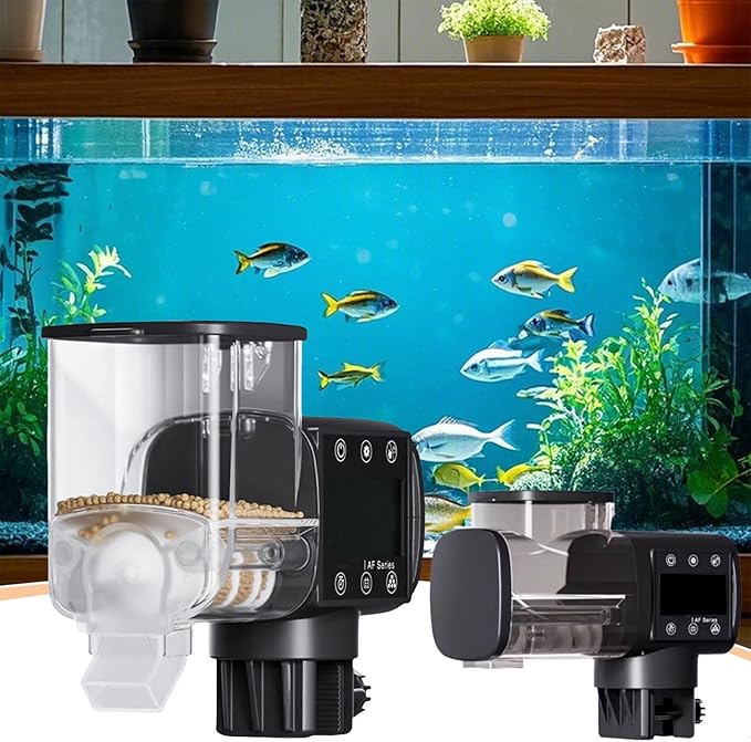 Automatic Fishtank Feeder Digital Timer Control Quiet Feeding Device for Feeding Easy Maintenances Feeder Automatic Food Dispenser