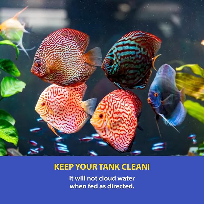 Discus Fish Bits Food (1.5 Oz), Balanced Diet, Support Health, Floating Fish Food, Discus Fish Food, Bits for Discus, Discus & Tropical Fish
