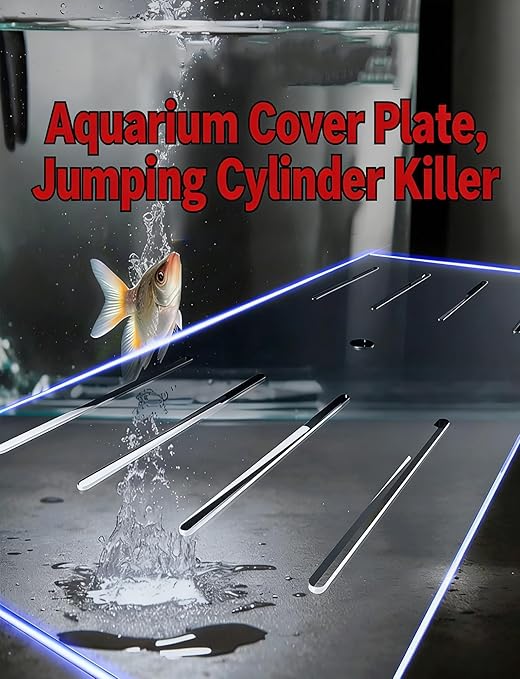 Custom Acrylic Aquarium Lid - Non-Jump Mesh Cover for Fish Tanks & Turtle Tanks, Cat-Scratch Resistant Top Cover, Tailored Sizes Available(60x40cm/23.6x15.7in)