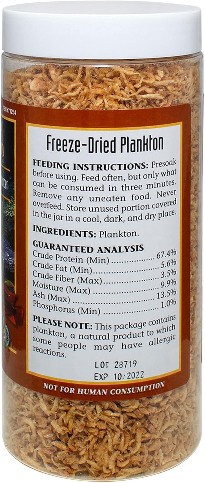 San Francisco Bay Brand Freeze-Dried Plankton Fish Food - Natural Color Enhancer for All Freshwater and Saltwater Fish, Cichlids, Tetras, Catfish - 67% High Protein Tropical Fish Food - 1.42 oz (40g)
