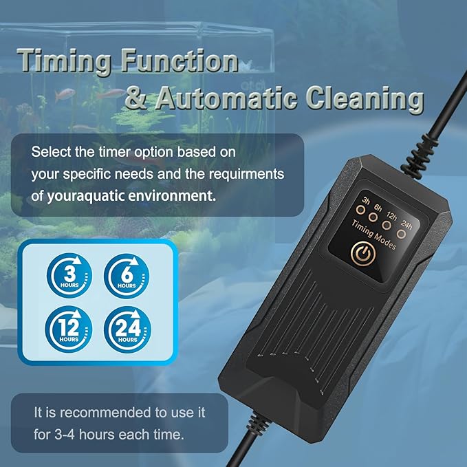 9W Timer UV Aquarium Clean Light Algae Removal LED Light Waterproof for Fish Tank Pond Aquarium