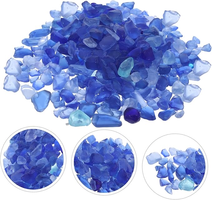 Happyyami 1set Bulk Aquarium Gravel for Fish Tank Polished Decorative Pebbles Natural River Rocks Safe for Freshwater Aquariums Glass Sand