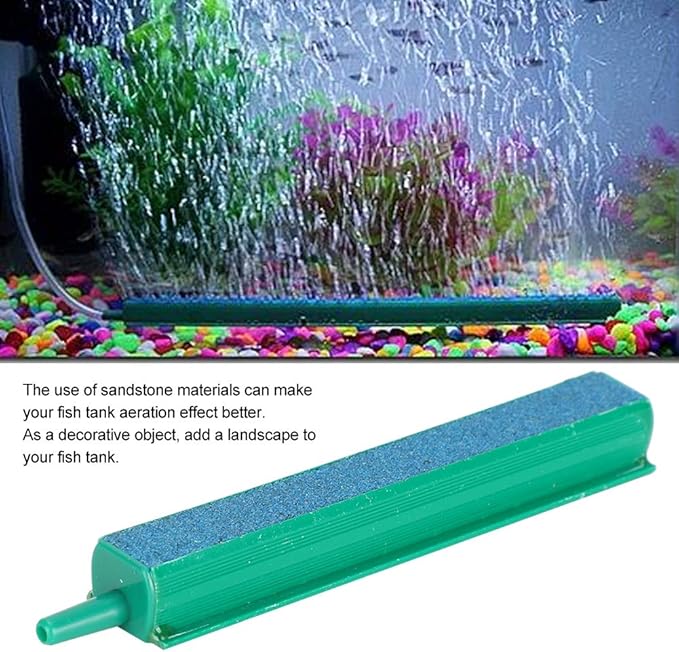 POCREATION Aquarium Sand Bar, Oxygen Diffuser Aeration Fish Air Stone Bars, PVC Sandstone, for Various Aquariums (S)