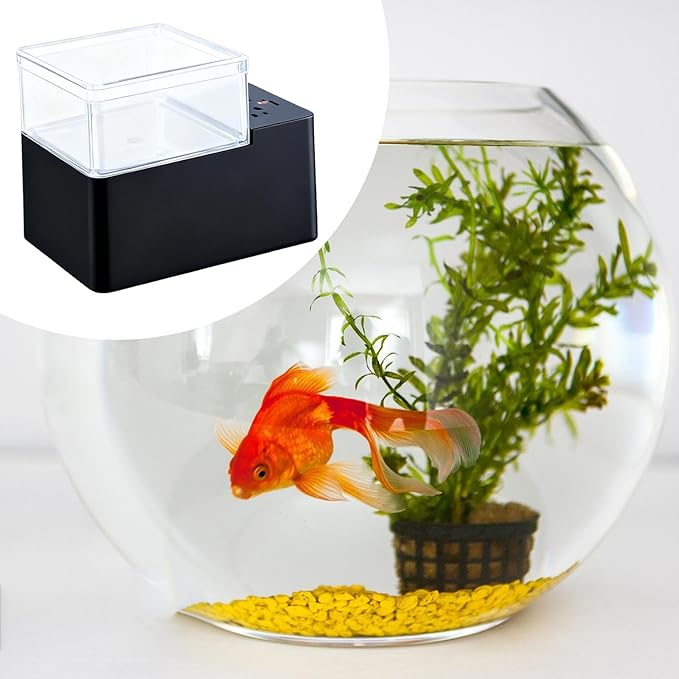 Auto Fish Feeder Accessory for Round Aquarium Tank 5cm to 2cm Thickness Mounting Bracket Supplies Automatic Fish Food Dispenser- 160 ml