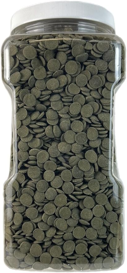 12mm - 1/2" Spirulina, Algae, & Veggie Sinking Wafers for All Bottom Feeding Fish, Plecos, Catfish, Shrimp, Snails, Crabs. All Tropical Fish. - WL…1-lb 14oz Jar