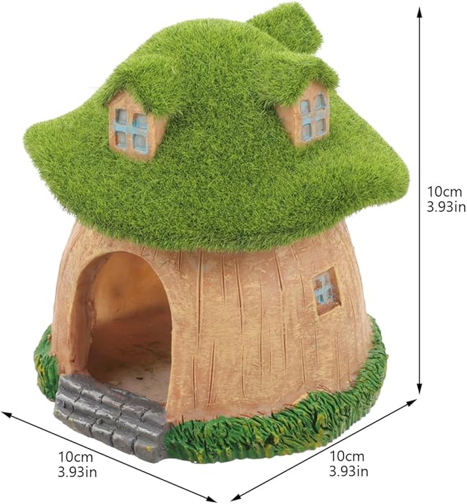 POPETPOP Aquarium Mushroom Fish Hideout - Resin Fish Tank Caves, Hamster Mushroom House, Fish and Shrimp Shelter Landscape Cave for Christmas Fish Tank Decorations
